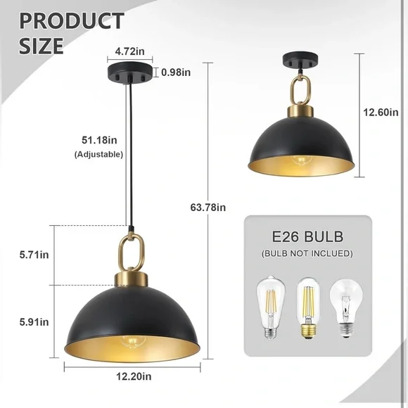 Set of 212.2 Inch Modern Pendant Light Fixtures,